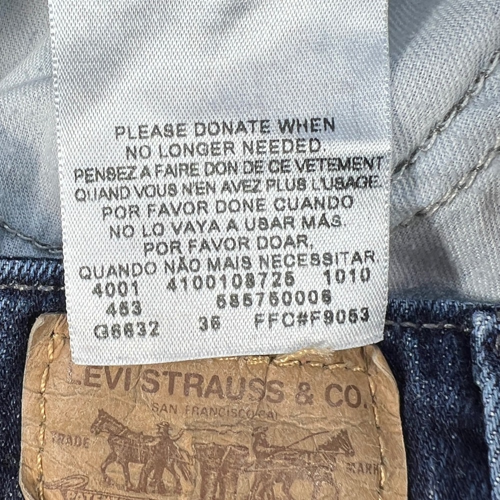 Levi's Dark Wash Mid Rise Skinny Jeans Womens 12M Blue Denim Stretch - Picture 8 of 12